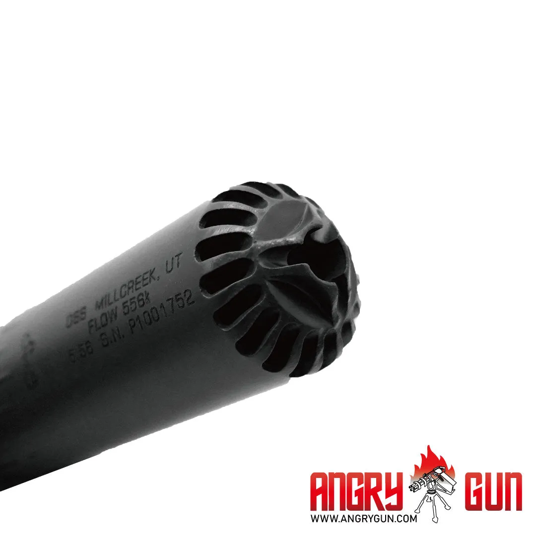 ANGRYGUN Flow 556K amortizor airsoft negru mat 5.5 inch