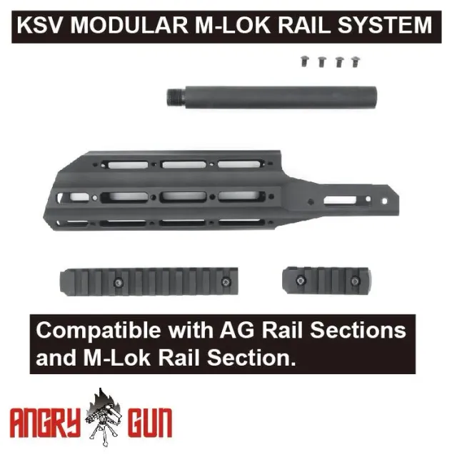 AngryGun KSV Modular M-LOK handguard Krytac Vector negru