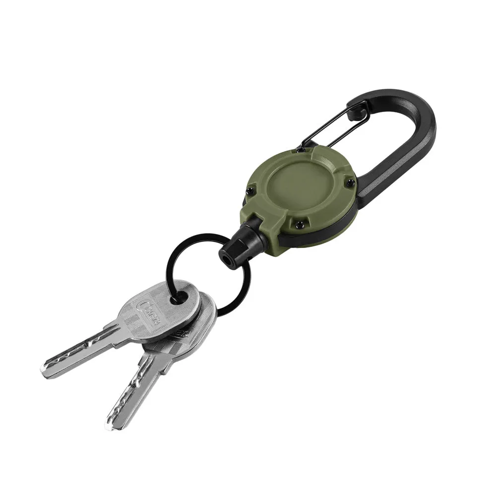 Carabiniera M-Tac cablu retractabil Olive 65 cm ABS