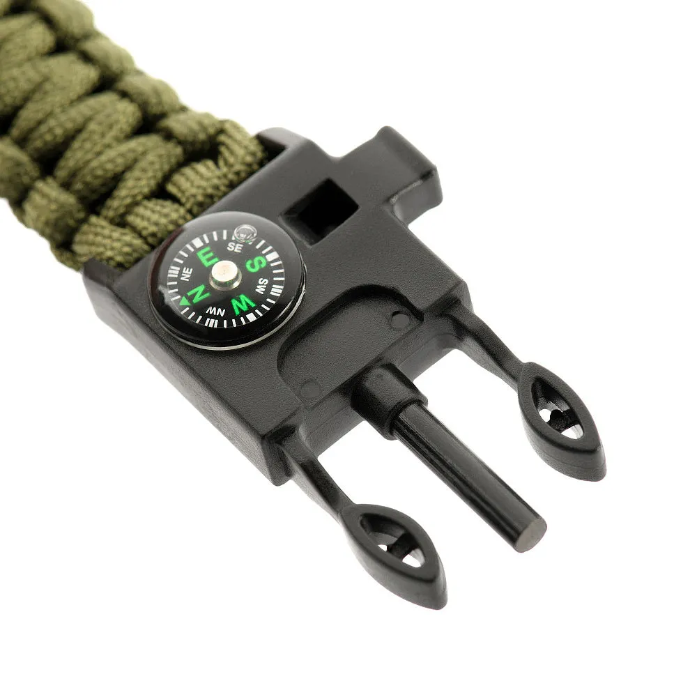 M-Tac Survival bratara paracord Olive M cu busola