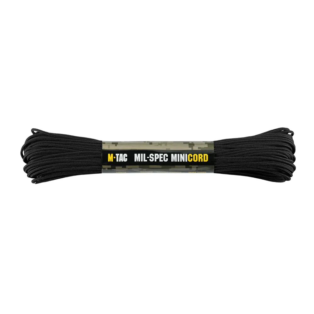 M-Tac Minicord Mil-Spec paracord negru 30m 100kg