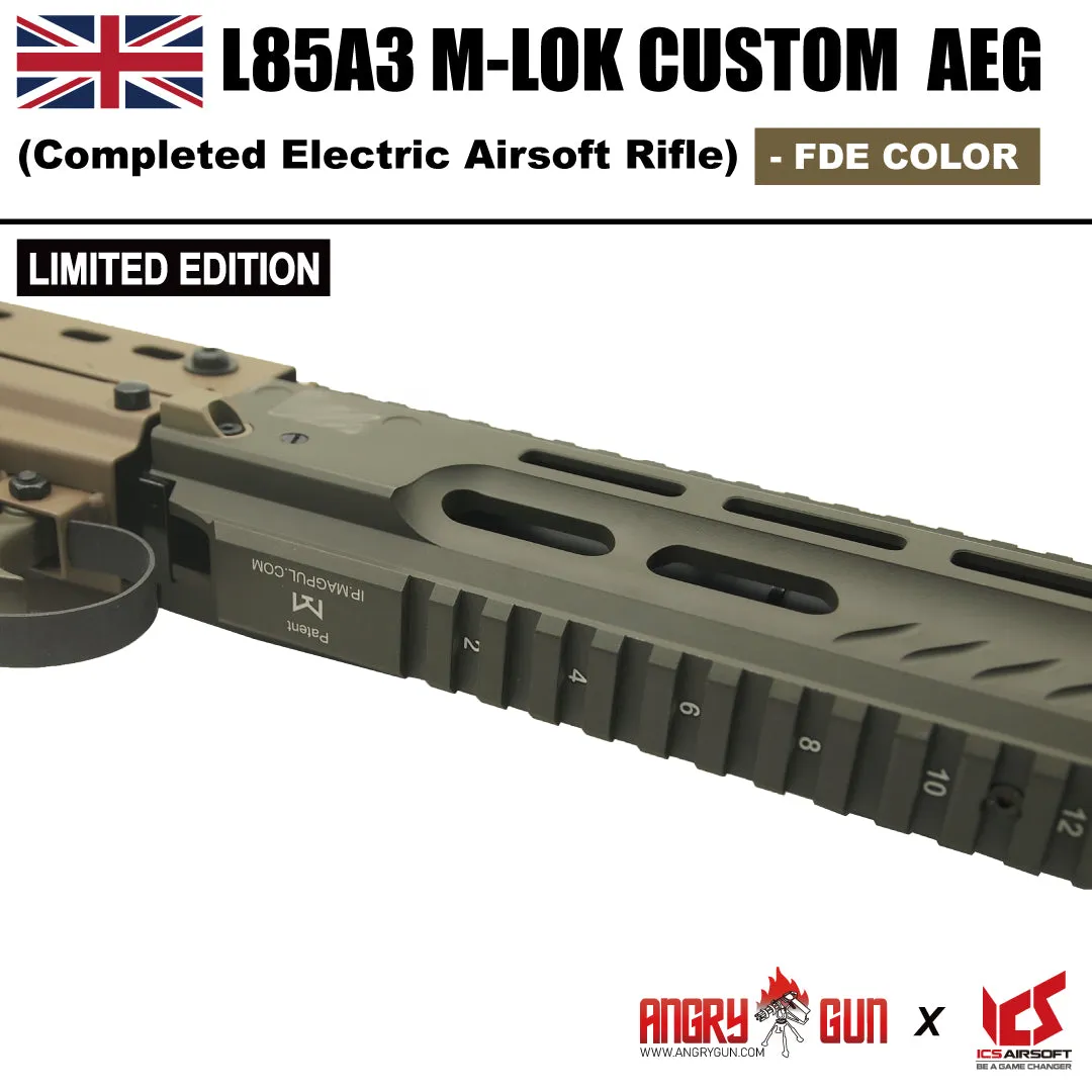 Angrygun L85A3 replică airsoft AEG FDE M-LOK