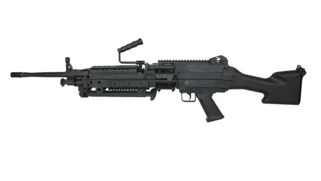 S&T M249 SAW E2 AEG mitraliera airsoft negru full-auto