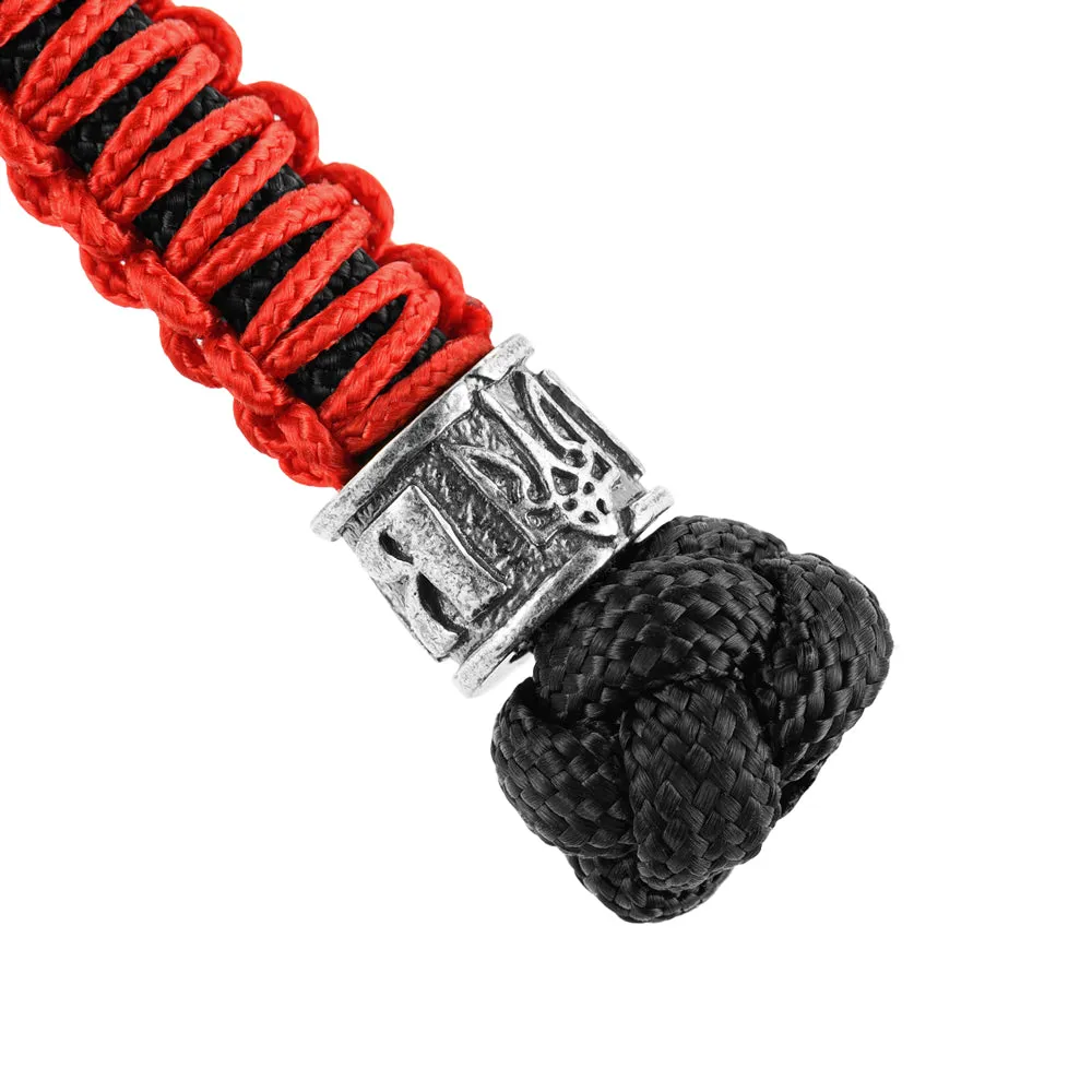 M-Tac Scandinavian Volya lanyard Negru/Rosu paracord