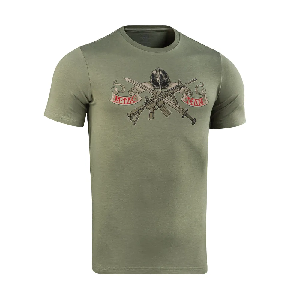 M-Tac Keep Calm tricou Light Olive bumbac elastic