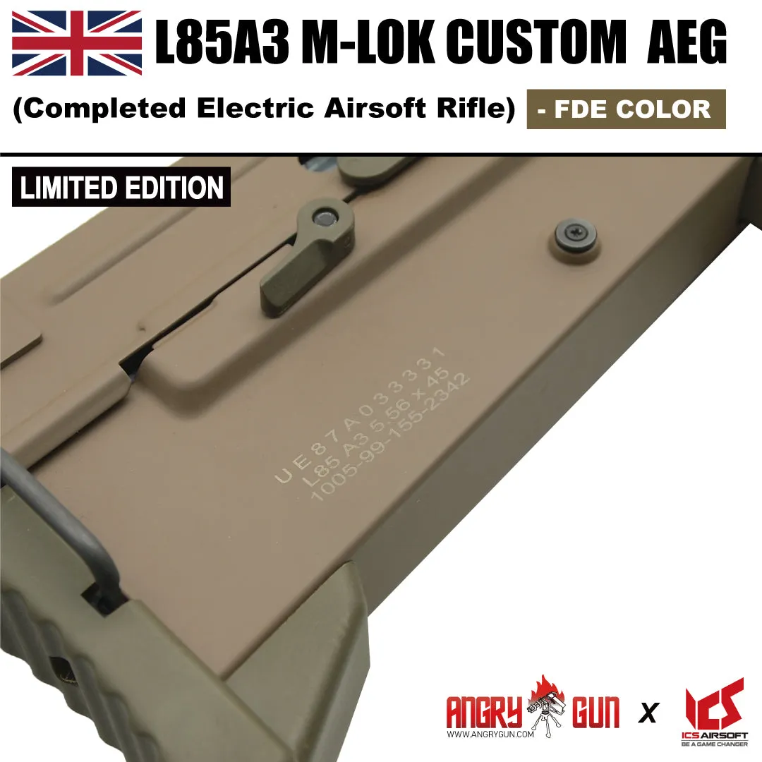 Angrygun L85A3 replică airsoft AEG FDE M-LOK