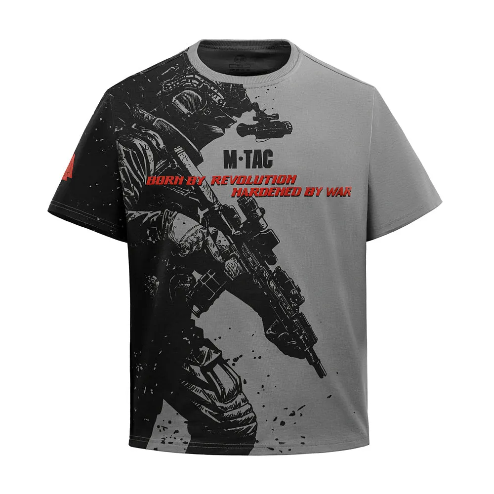 M-Tac Warrior tricou gri deschis oversize bumbac