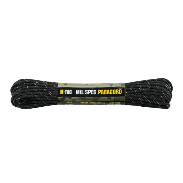 M-Tac 550 paracord Negru Reflectorizant 15 m nailon