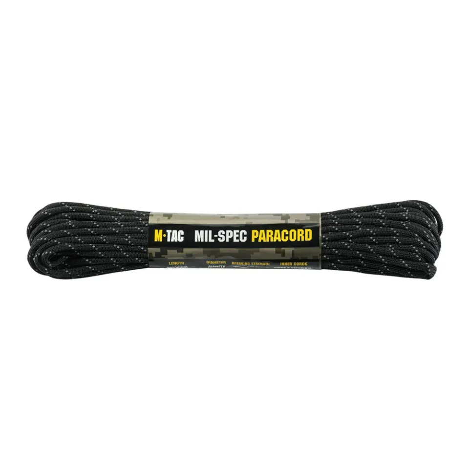 M-Tac 550 paracord Negru Reflectorizant 15 m nailon