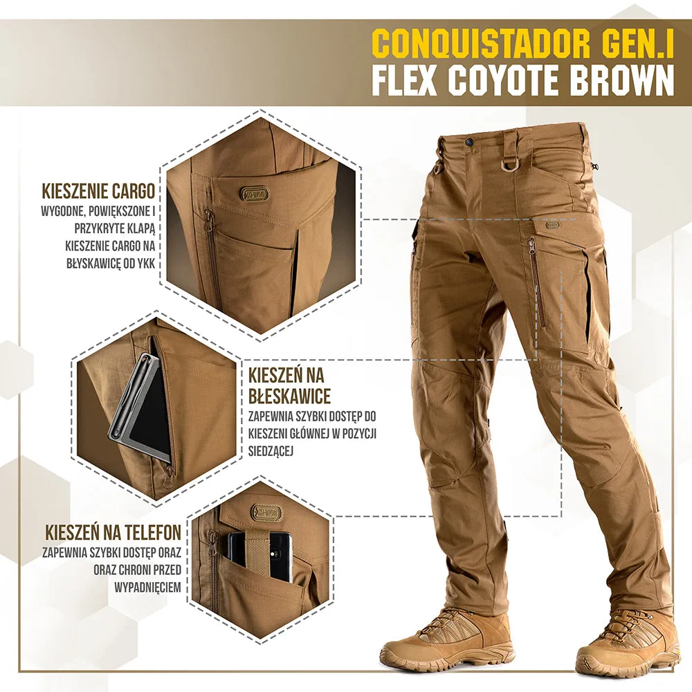 M-Tac Conquistador Gen.I Flex pantaloni Coyote Brown