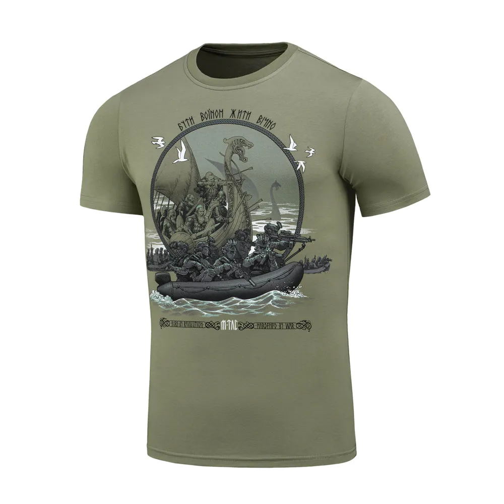 M-Tac Drakar tricou light olive bumbac elastic