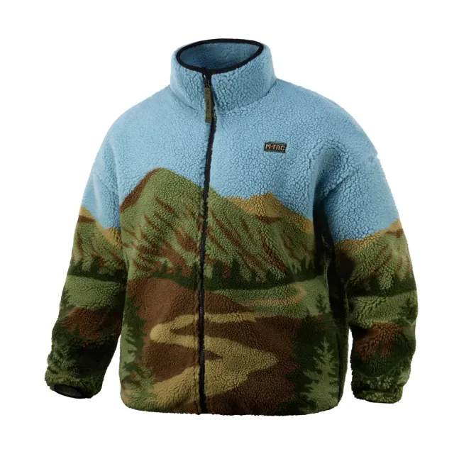 M-Tac Karpaty geaca fleece Sherpa peisaj montan poliester