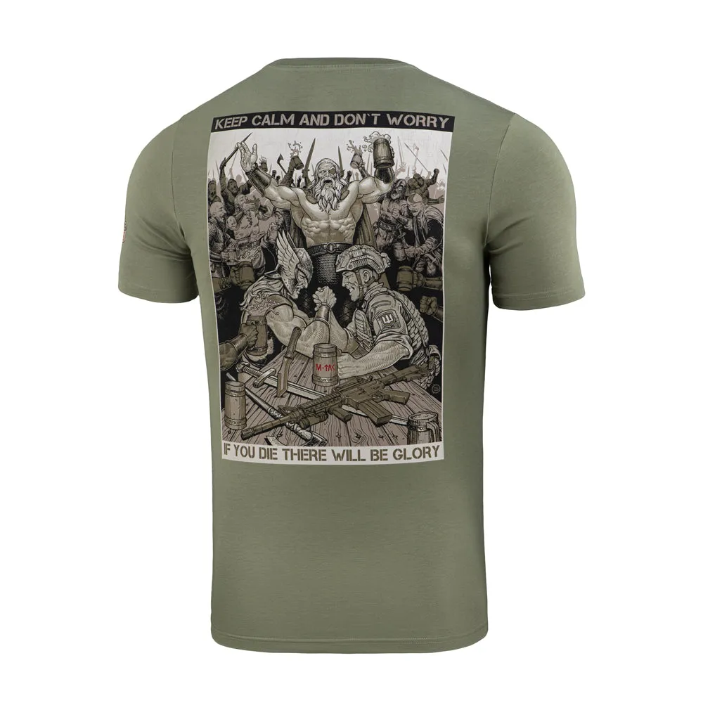 M-Tac Keep Calm tricou Light Olive bumbac elastic