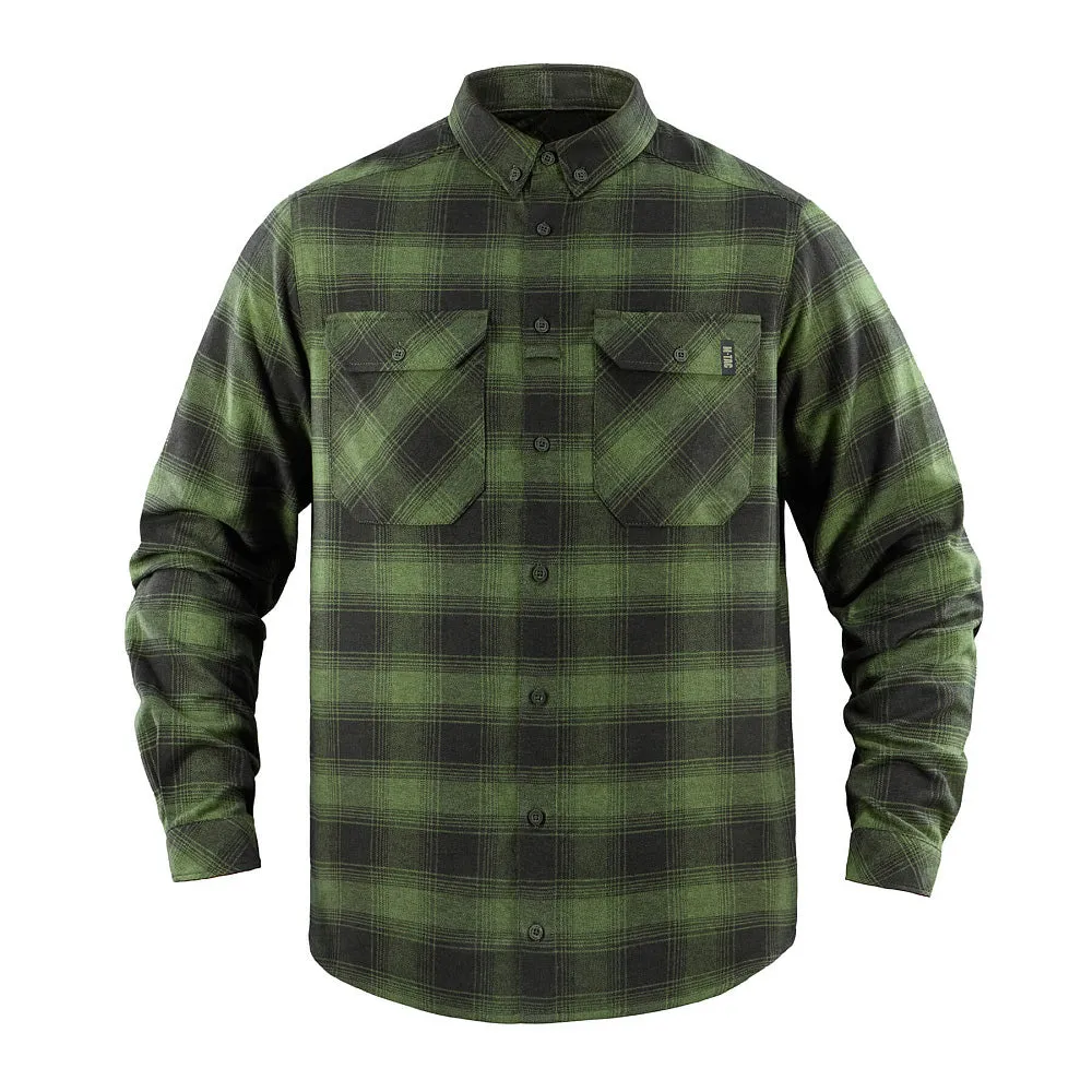 M-Tac Lumberjack Camasa Bumbac Olive Negru Croi Lejer