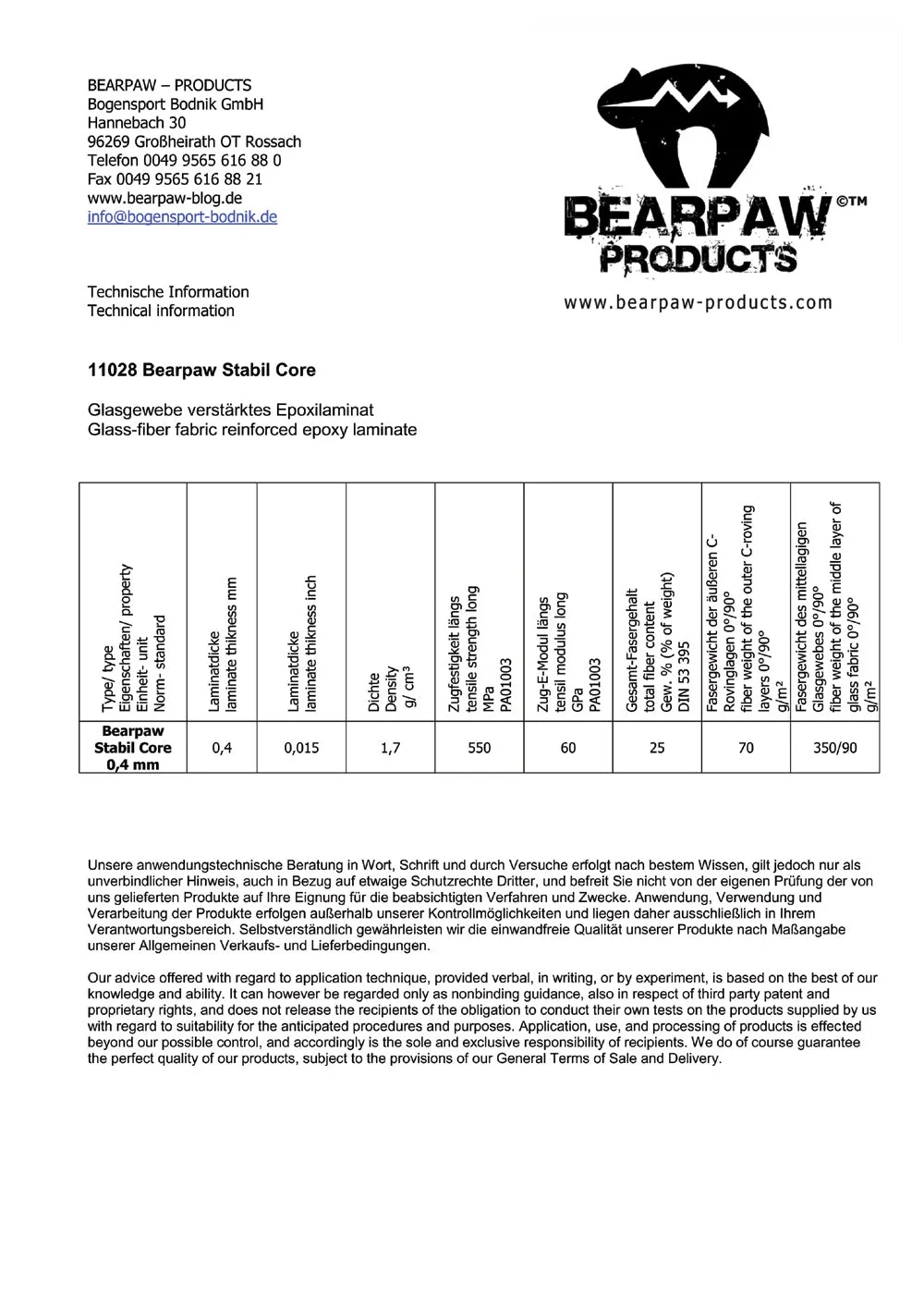 Bearpaw Stabil Core banda 50mm rola 100m negru