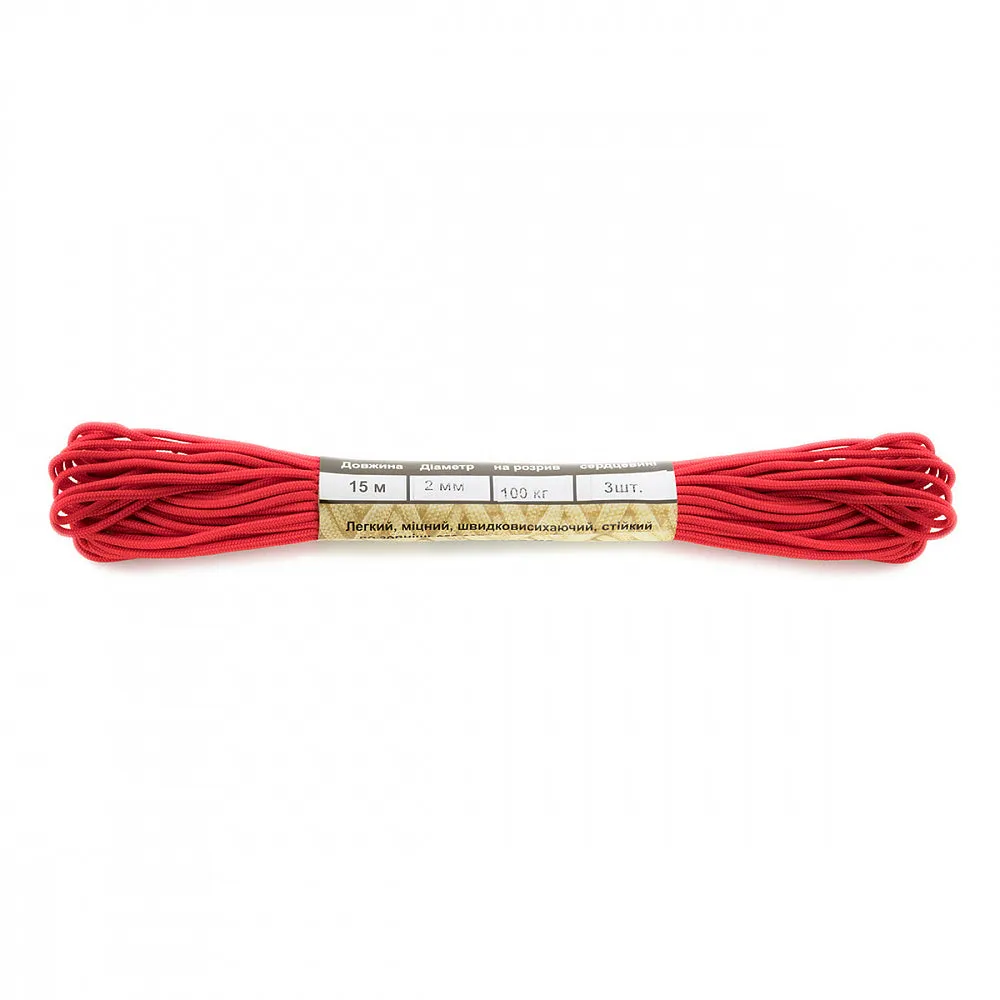 M-Tac Minicord paracord 15 m rosu 120 kg