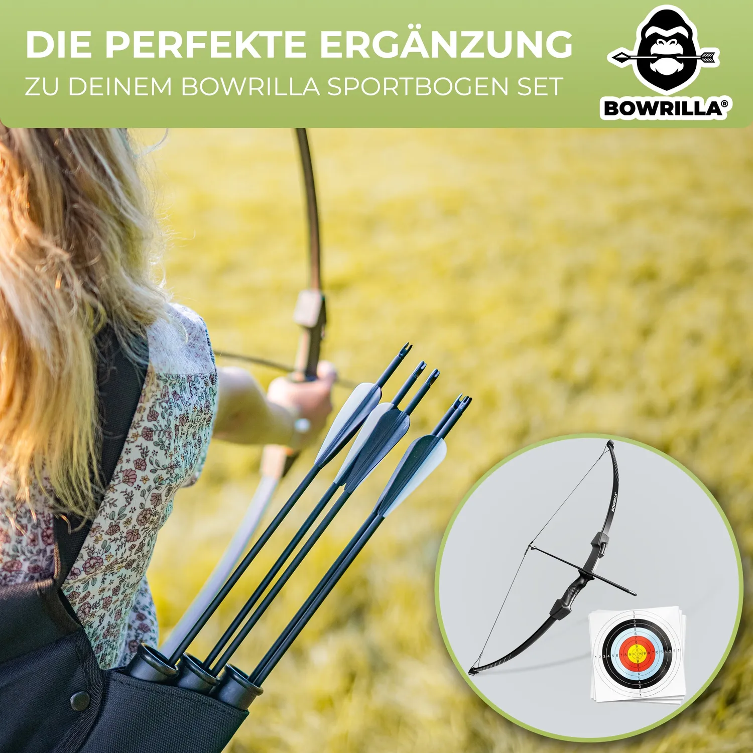 Bowrilla sageti copii set 6 bucati 71 cm metal