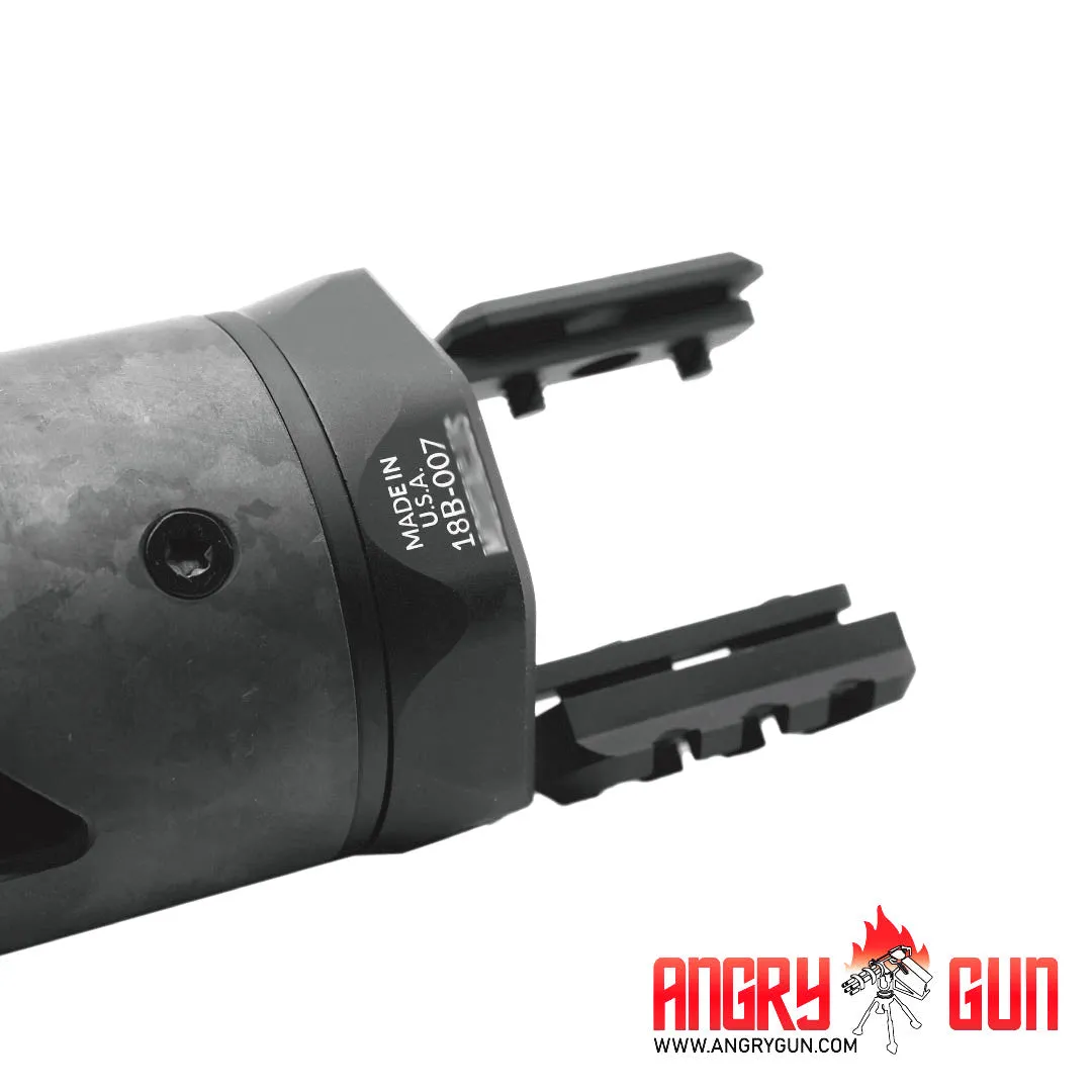 AngryGun M-RAC Type A scut amortizor negru carbon 6,5 inch