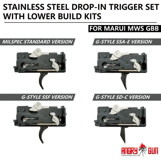 ANGRYGUN MWS set trăgaci inox MILSPEC