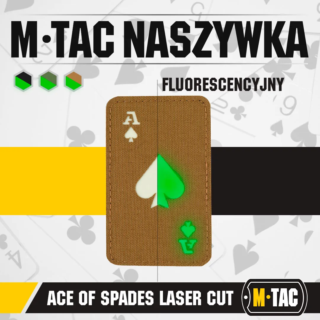 M-Tac Ace of Spades Laser Cut patch coyote GID fosforescent