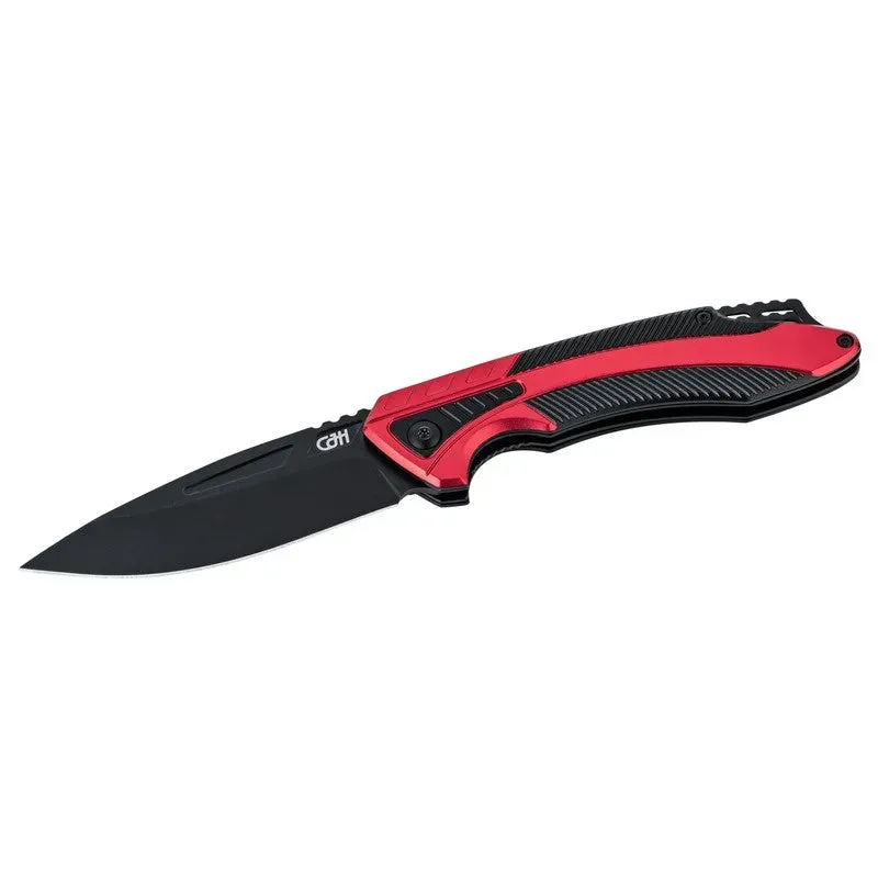 Herbertz CJH Taschenmesser briceag negru-rosu linerlock