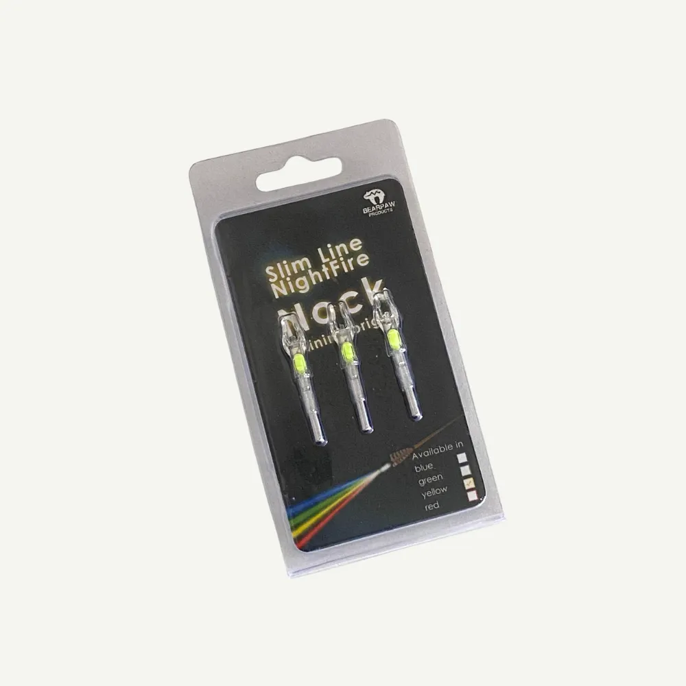 Bear Paw Nightfire Slim Line nock luminos galben set 3 buc