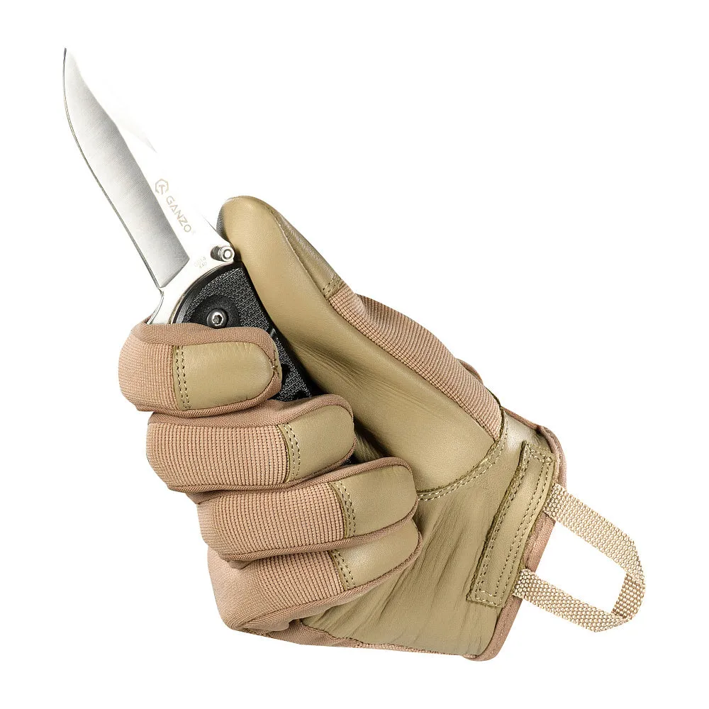 M-Tac Police manusi tactice Khaki piele/sintetic