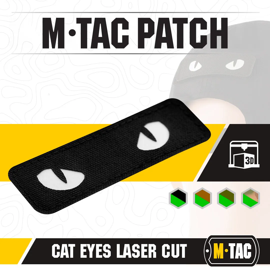 M-Tac Cat Eyes patch negru fosforescent 25x80mm