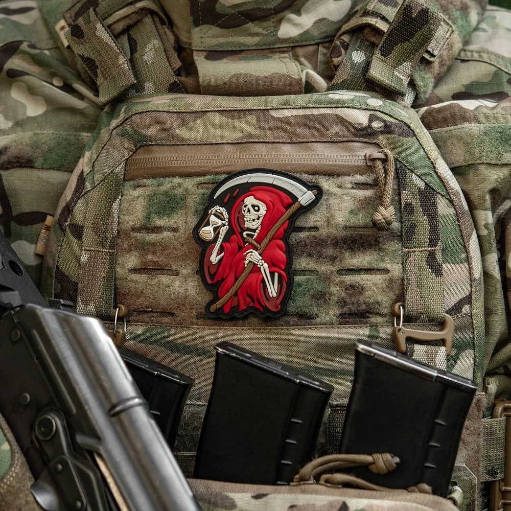 M-Tac Time patch PVC negru-rosu 3D cu velcro