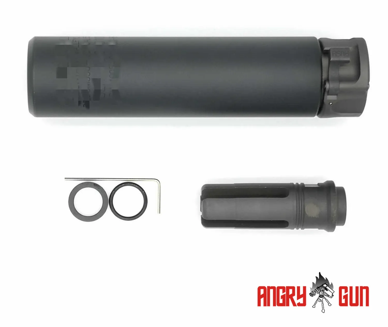 AngryGun Socom556 Dummy Silencer Full Marking amortizor negru QD