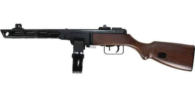 S&T PPSH Fake Wood EBB pistol mitraliera airsoft lemn