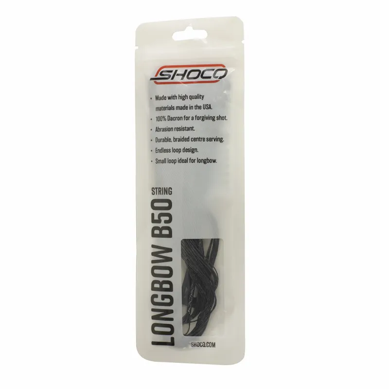 SHOCQ Longbow B50 coarda arc neagra Dacron