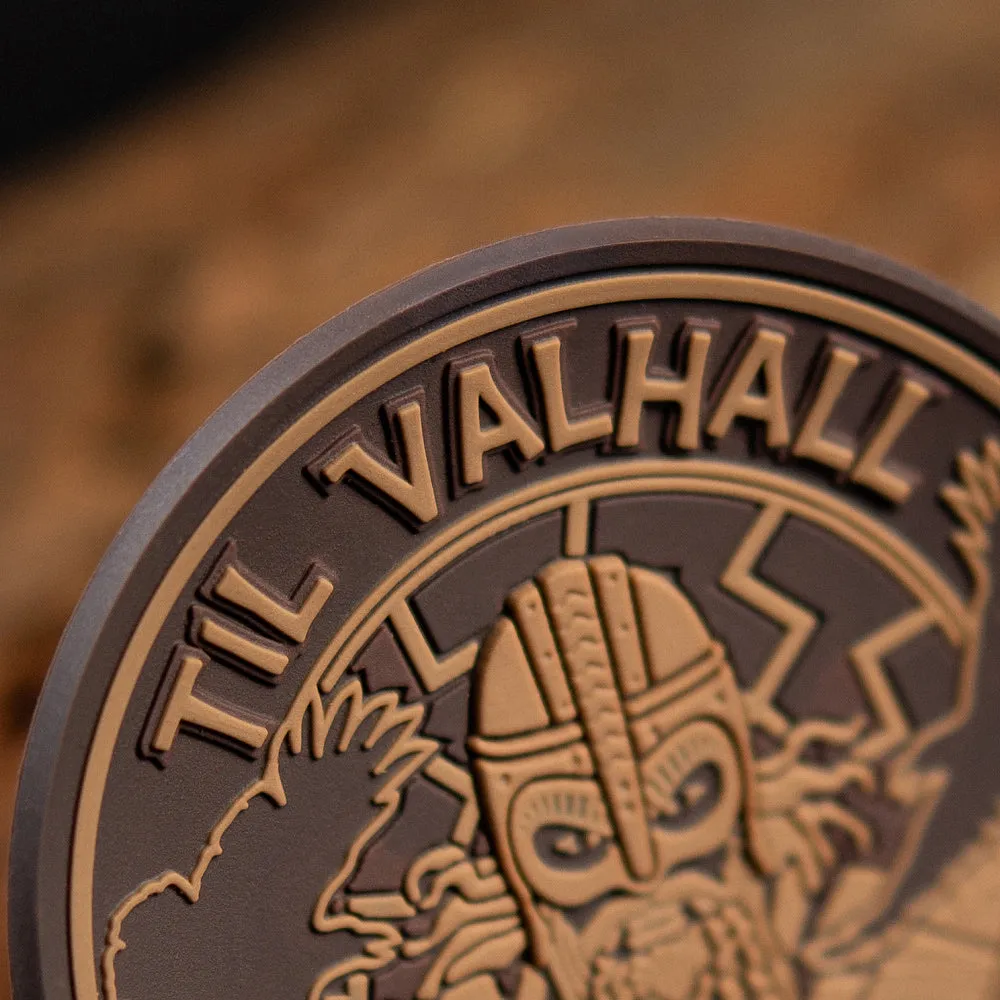 M-Tac Til Valhall patch PVC Coyote rotund 80 mm