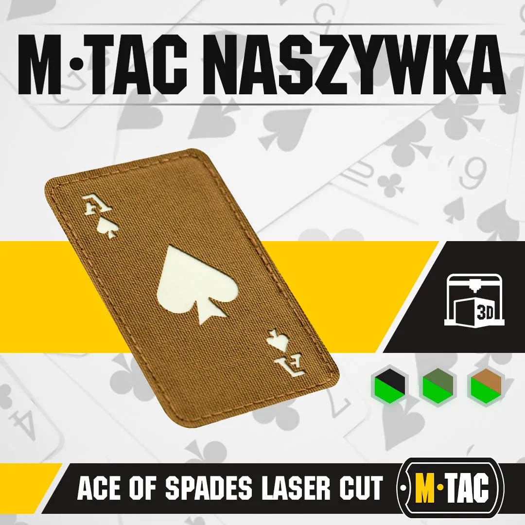 M-Tac Ace of Spades Laser Cut patch coyote GID fosforescent