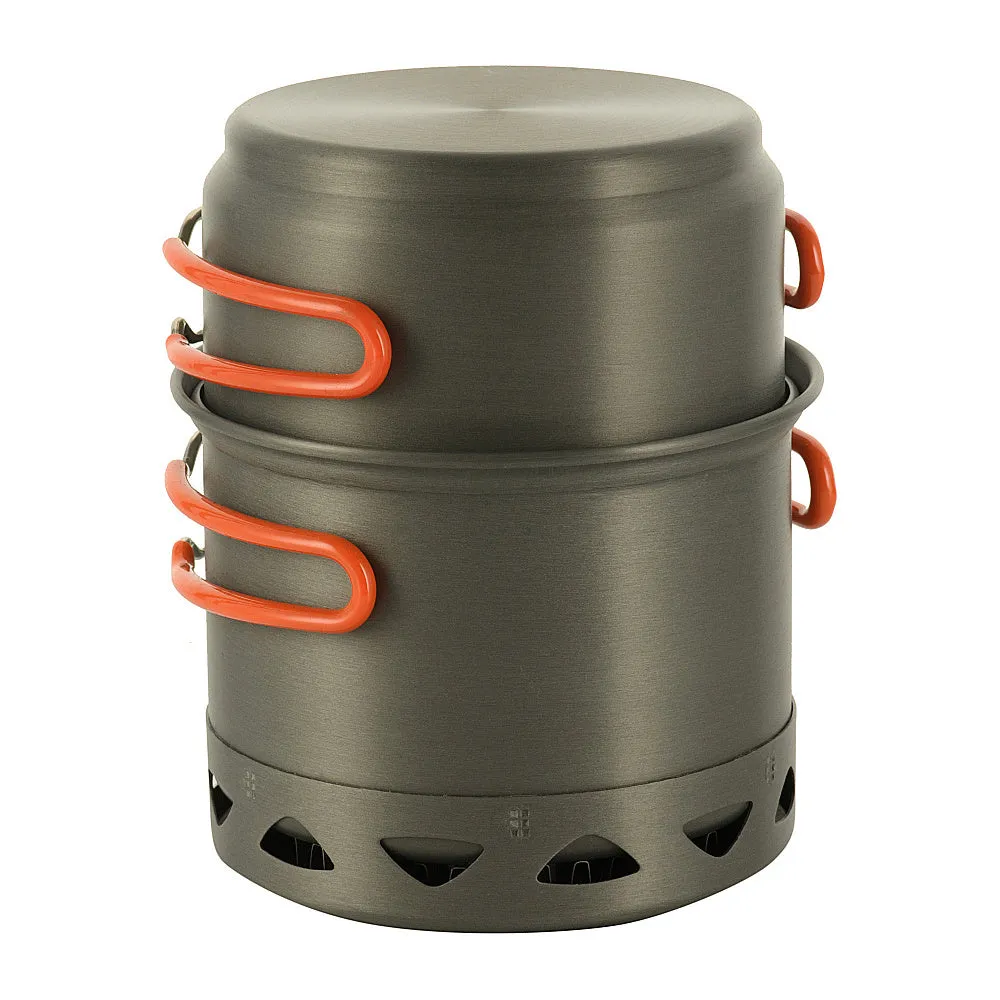 M-Tac set ustensile gătit arzător vase aluminiu gri