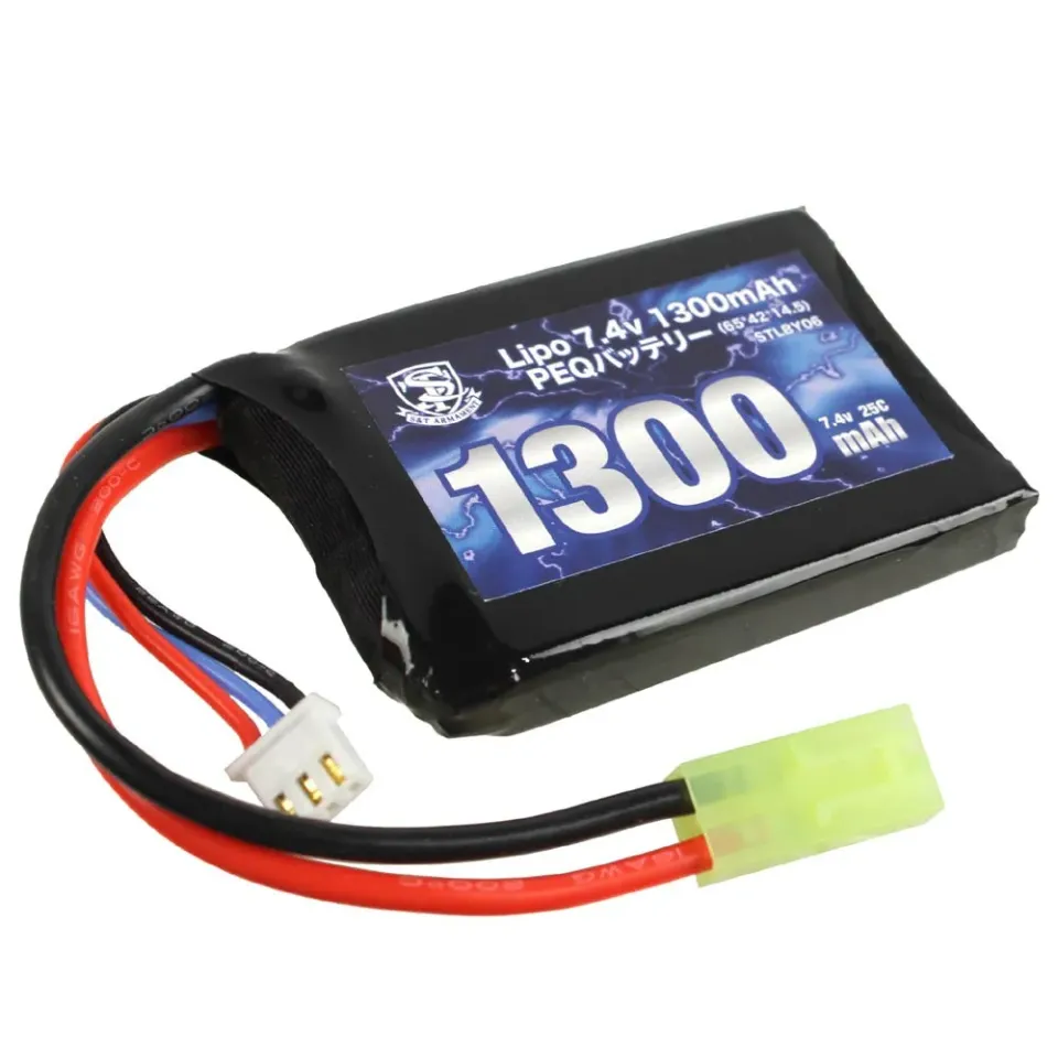 S&T LiPo 7.4V 1300mAh baterie airsoft PEQ