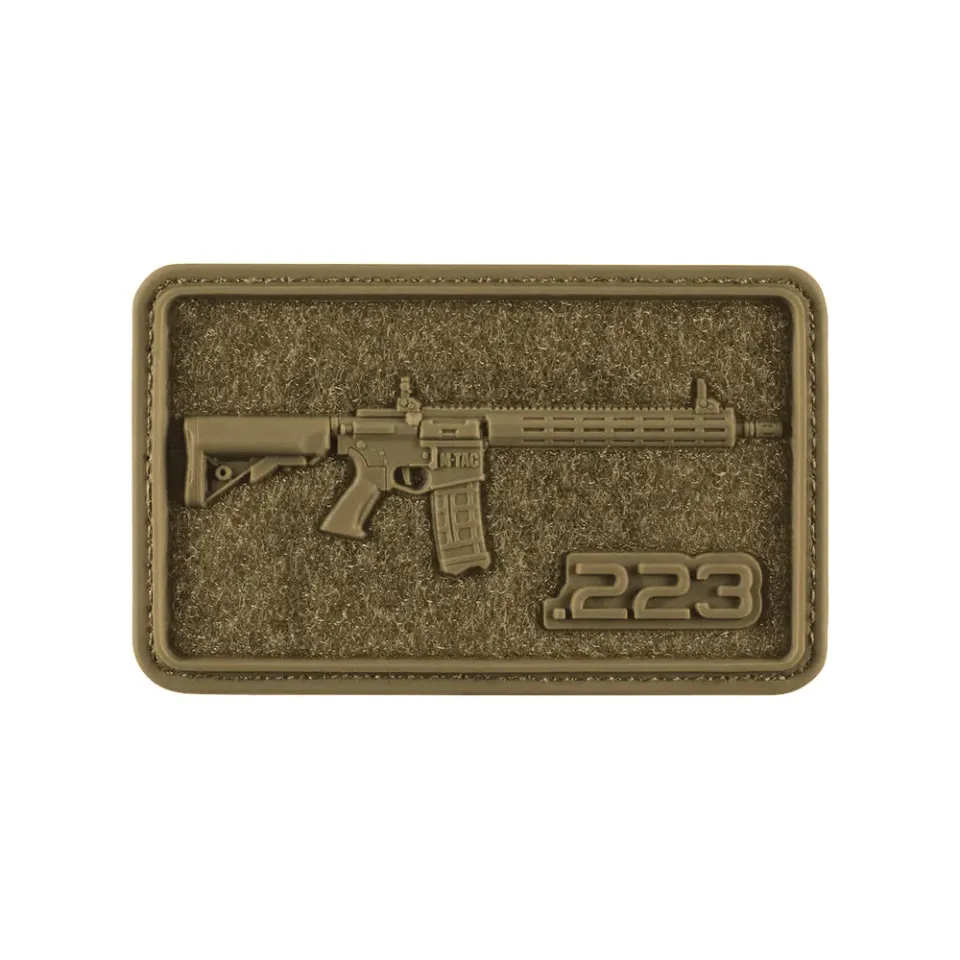 M-Tac patch AR-15 PVC 3D coyote 5x8 cm