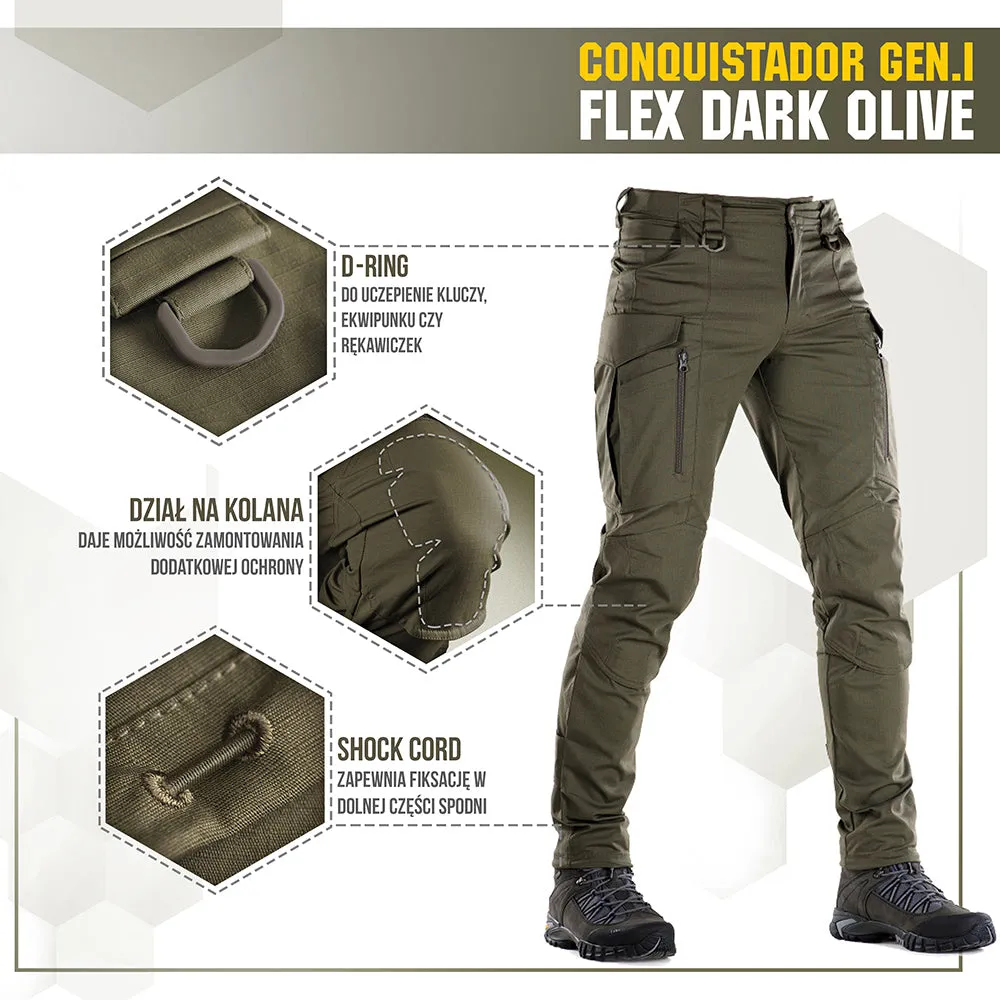M-Tac Conquistador Gen.I Flex pantaloni dark olive