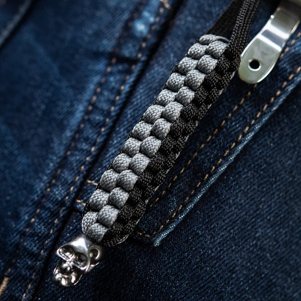 M-Tac Skull snur breloc cutit paracord negru-gri