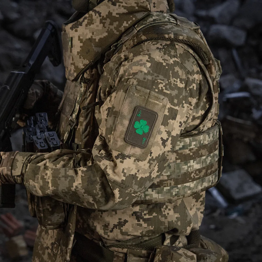 M-Tac Lucky Card patch brodat trifoi Ranger Green