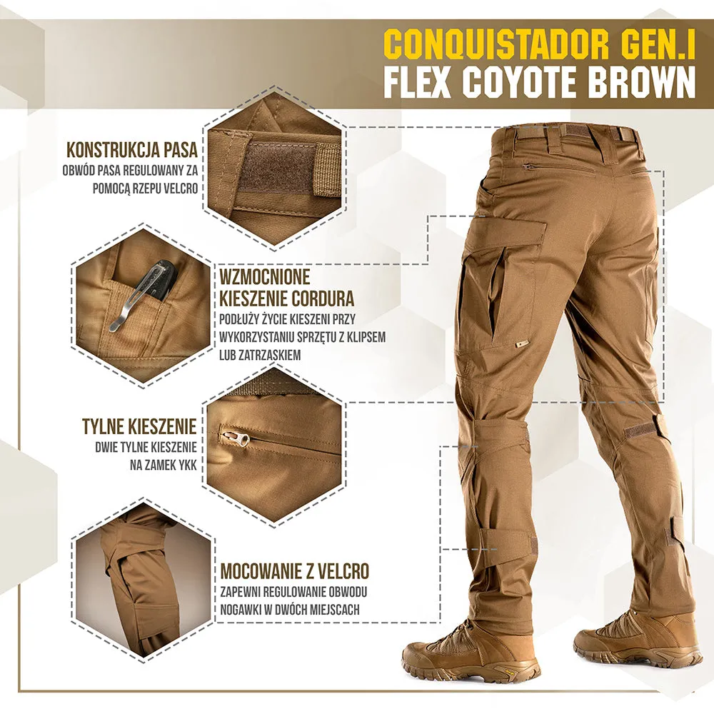 M-Tac Conquistador Gen.I Flex pantaloni Coyote Brown