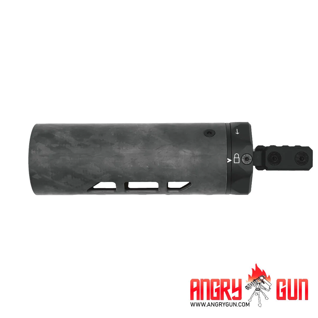 AngryGun M-RAC Type A scut amortizor negru carbon 6,5 inch