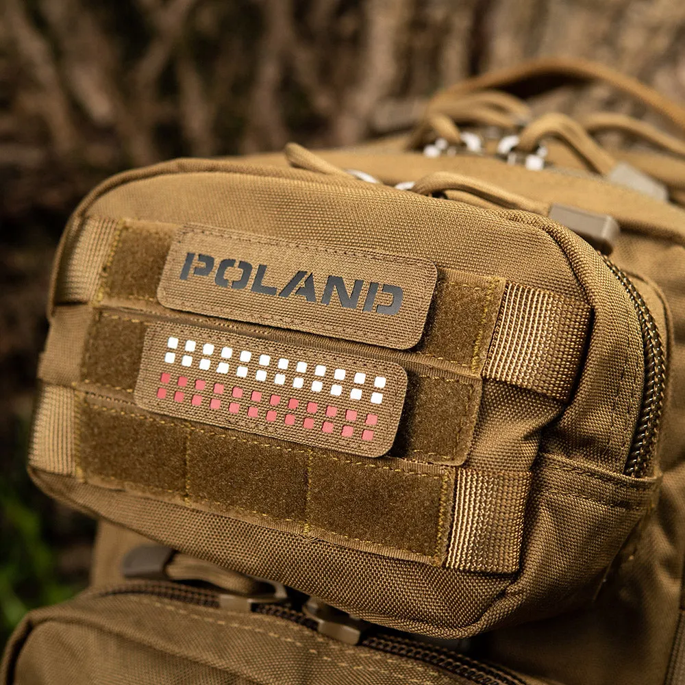 M-Tac Laser Cut patch drapel Polonia coyote/negru