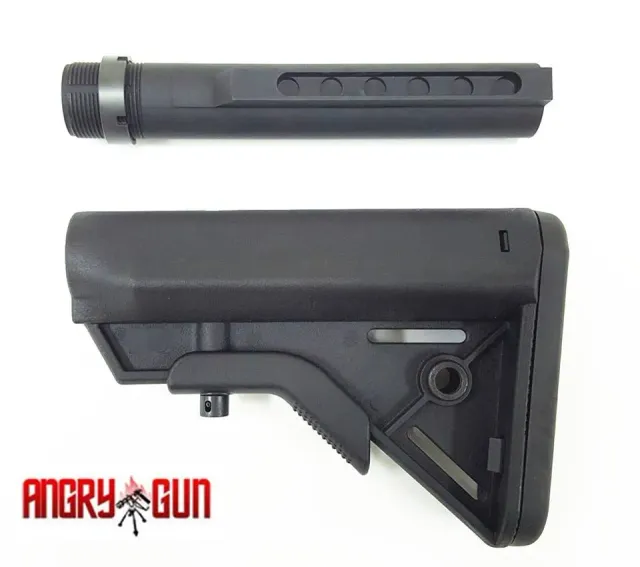 Angrygun M4 SOPMOD pat airsoft cu buffer tube CNC Marui MWS
