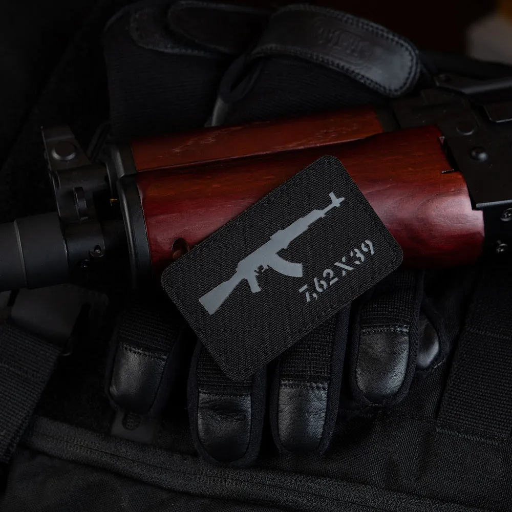 M-Tac AKM 7.62x39 patch Black Grey Cordura