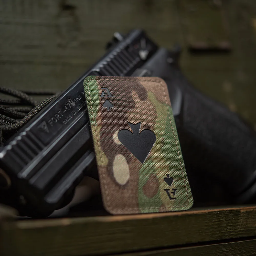 M-Tac Ace of Spades Laser Cut patch multicam fosforescent
