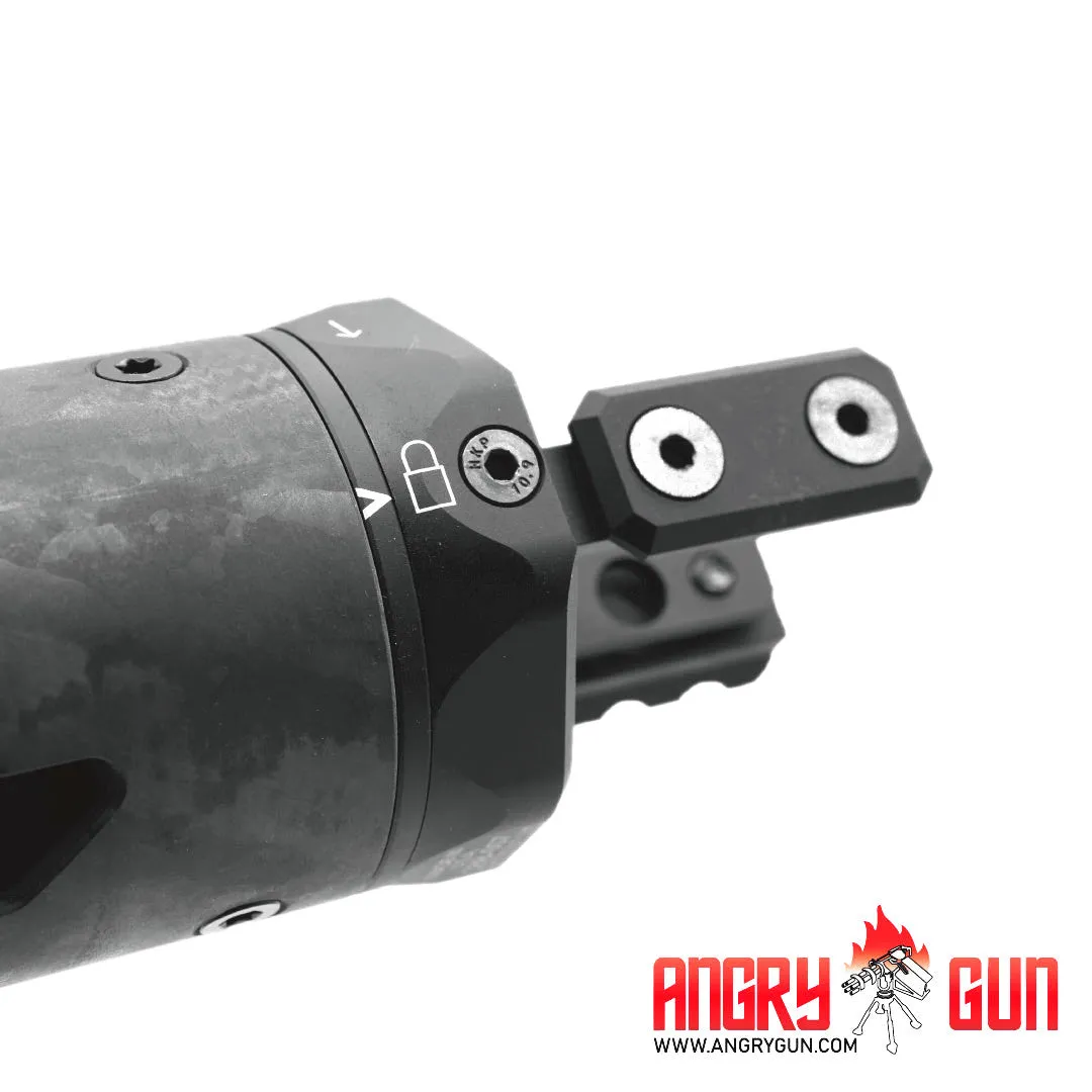 AngryGun M-RAC Type A scut amortizor negru carbon 6,5 inch