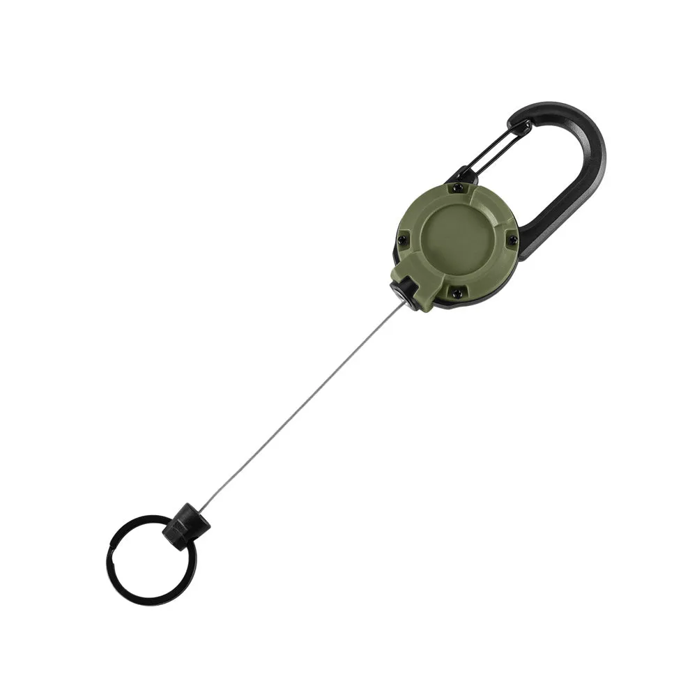 Carabiniera M-Tac cablu retractabil Olive 65 cm ABS