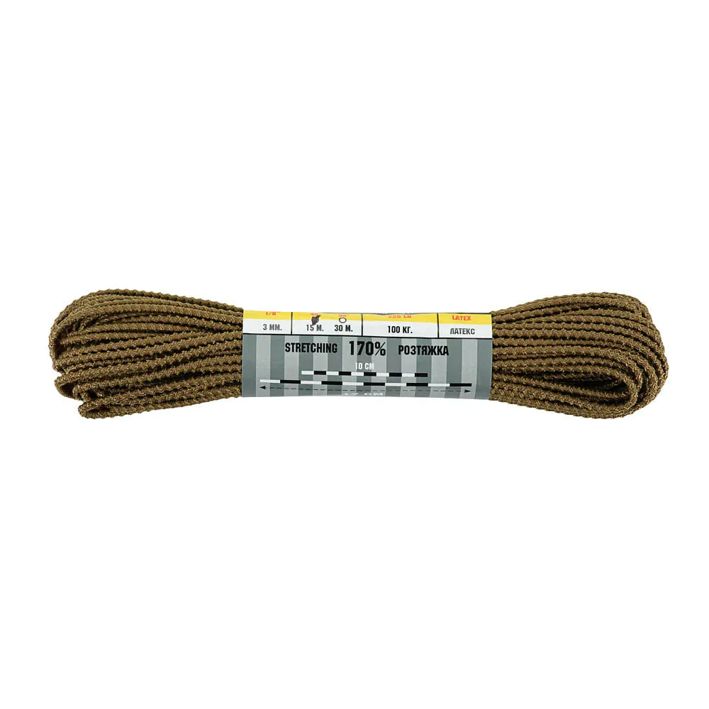 M-Tac Dragon Skin paracord elastic coyote 15m 3mm
