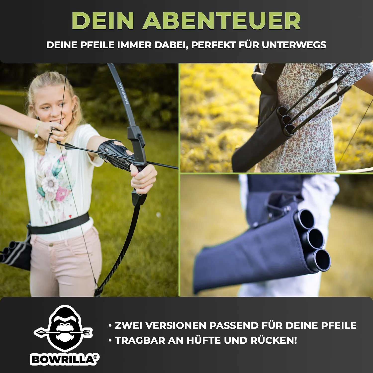 Bearpaw Bowrilla tolba copii 3 tuburi 15 sageti